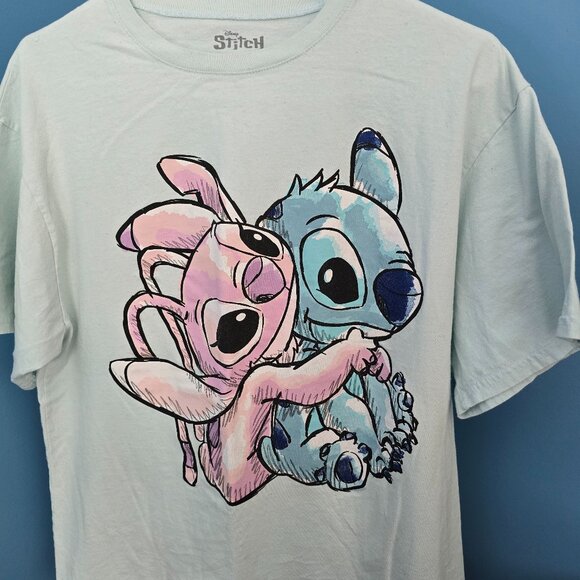 DISNEY ANGEL & STITCH WOMENS TEES - Picture 1 of 3